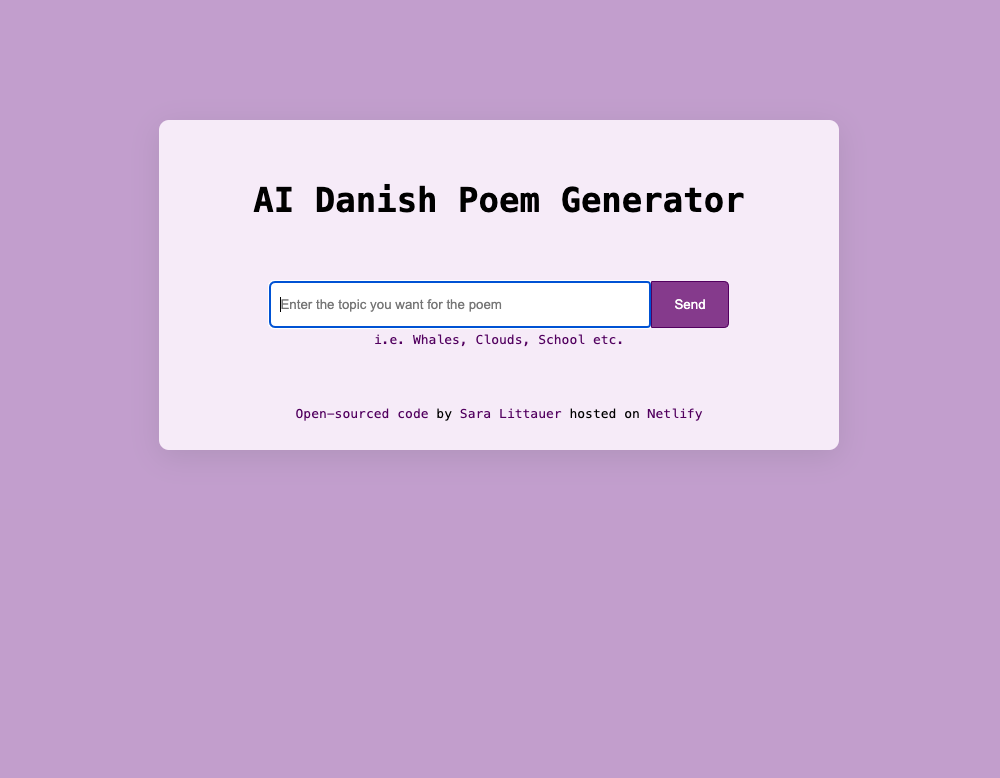 AI Poem Project